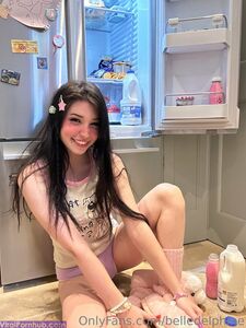 Belle Delphine Drinking Milk On The Floor 2023 Onlyfans Leaked nude Album set
