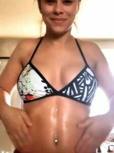 Paige VanZant Lingerie Lotion Rub Leaked