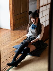Ria Kurumi - Cat ear schoolgirl masturbation - Cospuri 0301