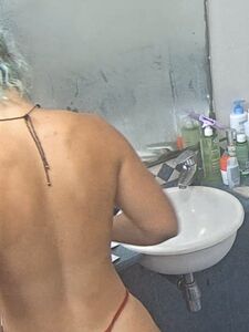 taking a shower
