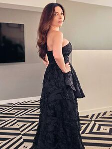 Alinity teasing in Gorgeous Black Dress